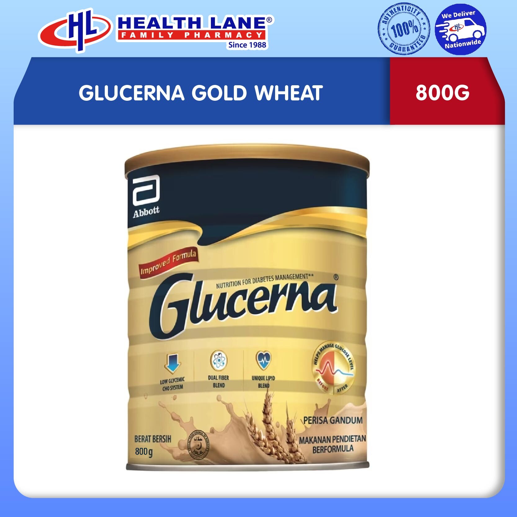 GLUCERNA GOLD WHEAT (850G)